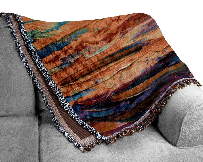 Thick Strokes Impressionism Woven Blanket