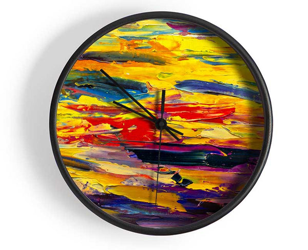 Thick Strokes Impressionism Clock - Wallart-Direct UK