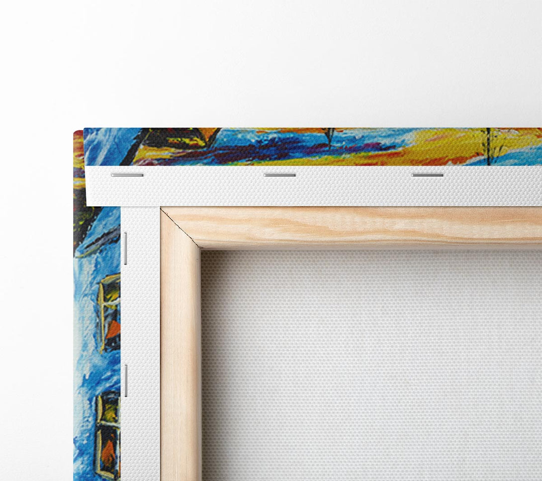  A Canvas Print of The Sea Village Painted Canvas Art