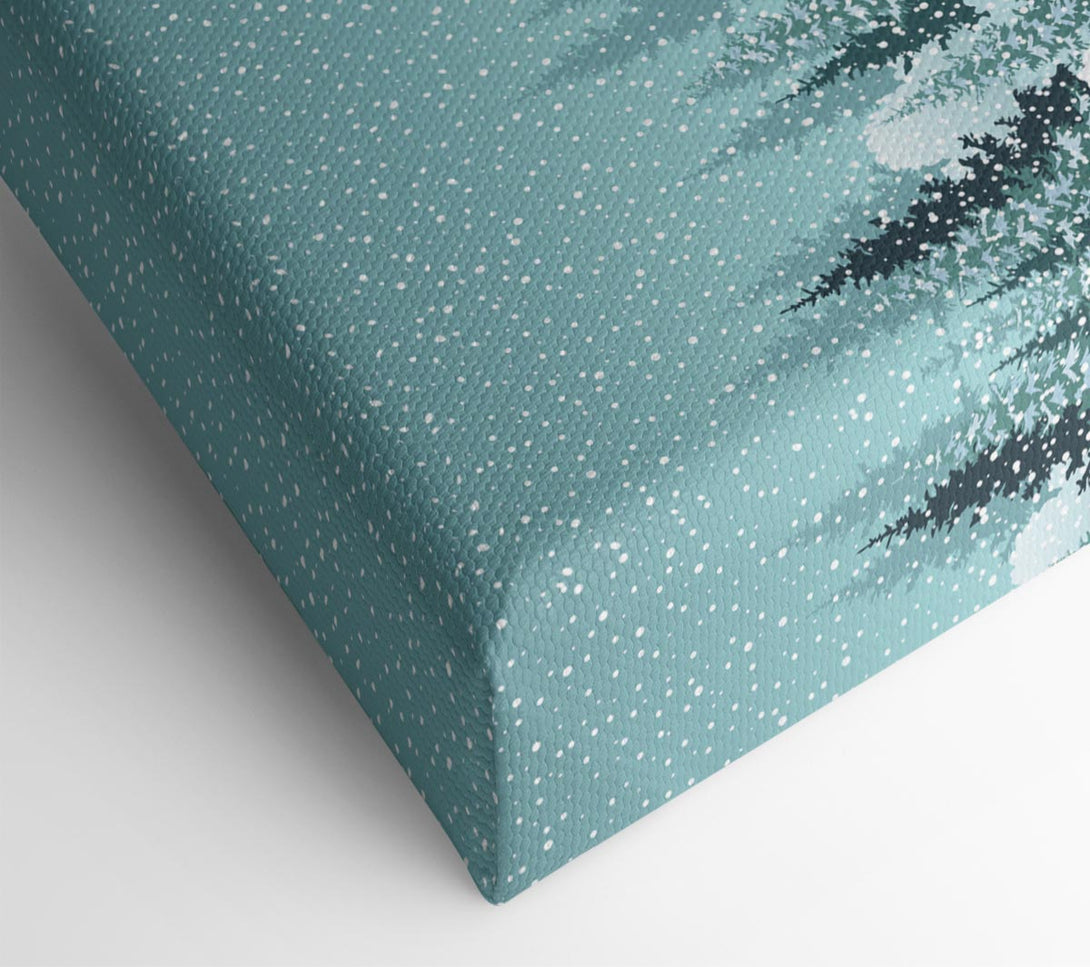 Picture of Snow In Amongst The Trees Canvas Print Wall Art