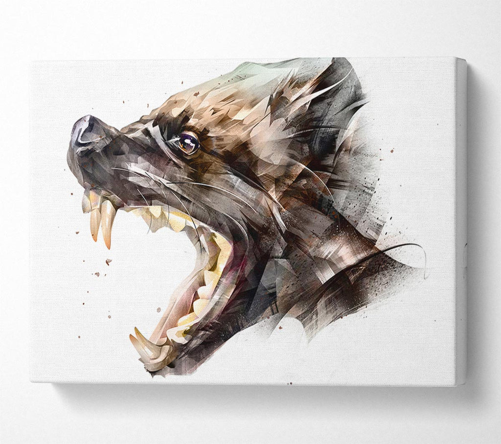 Picture of Hyena Head Canvas Print Wall Art
