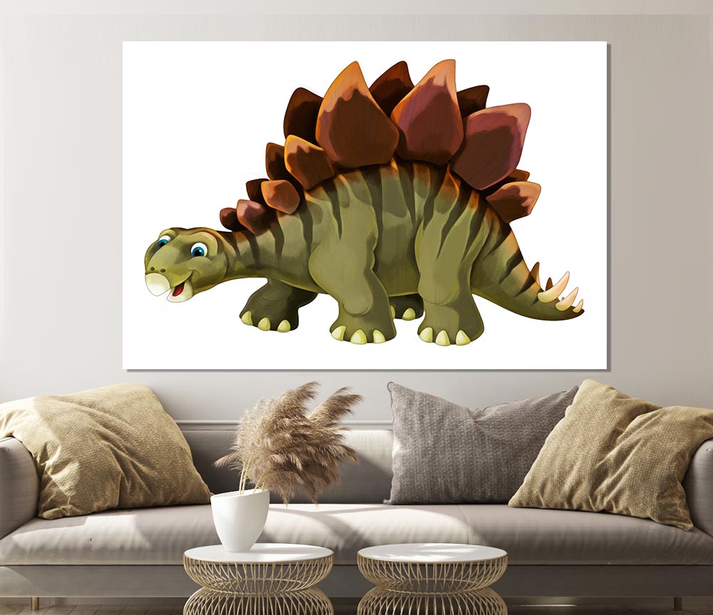 The Happy Stegosaurus Print Poster Wall Art