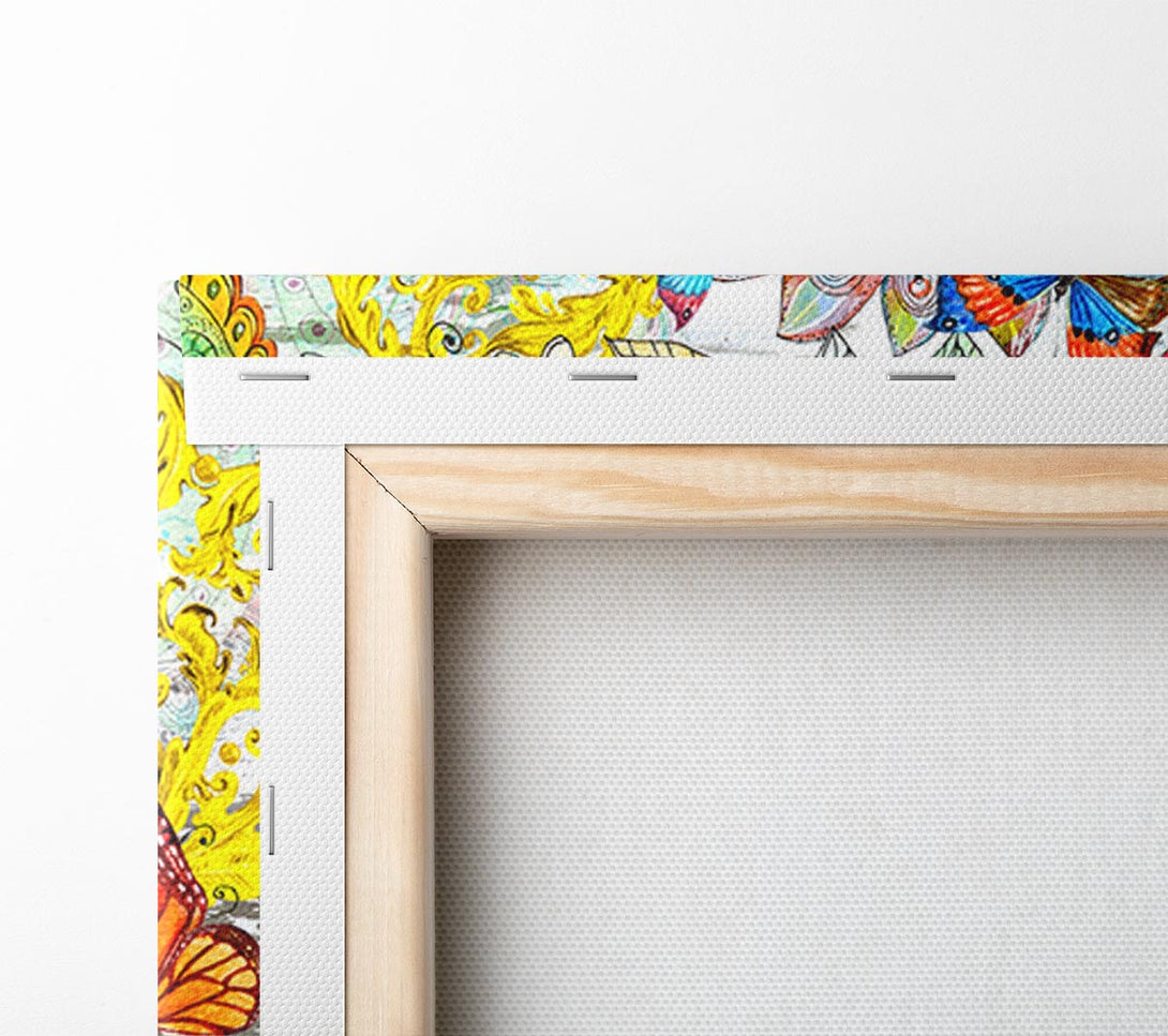  A Canvas Print of Beautiful Patterns Of India Butterflies Canvas Wall Art