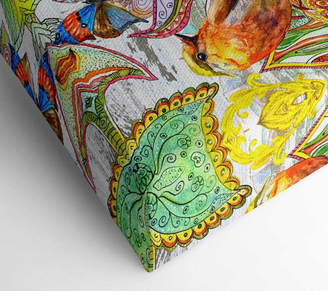  A Canvas Print of Beautiful Patterns Of India Butterflies Canvas Wall Art
