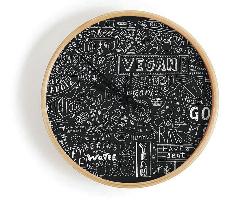 Vegan Good Mood Clock - Wallart-Direct UK