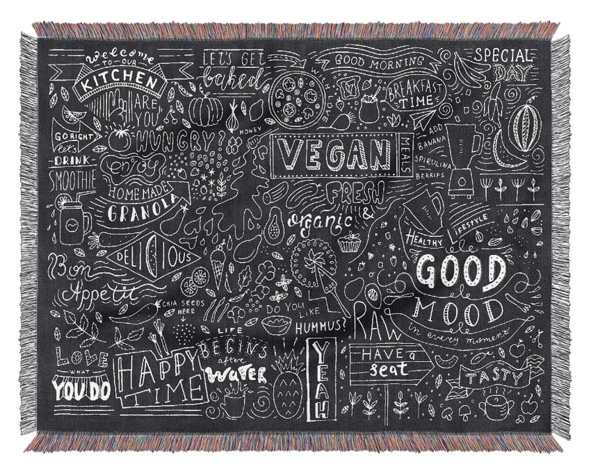 Vegan Good Mood Woven Blanket