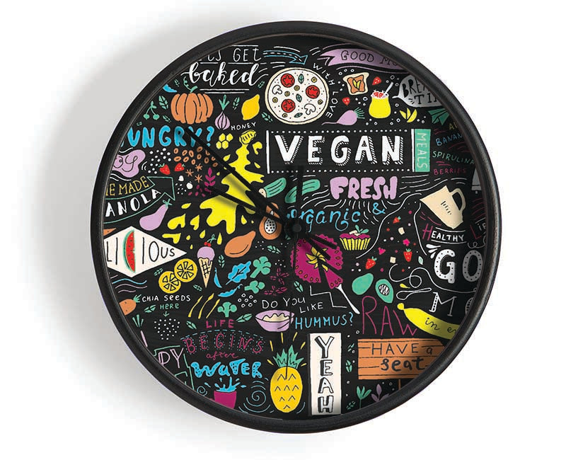 Vegan Good Mood Colour Clock - Wallart-Direct UK