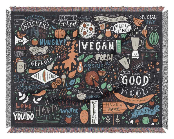 Vegan Good Mood Colour Woven Blanket