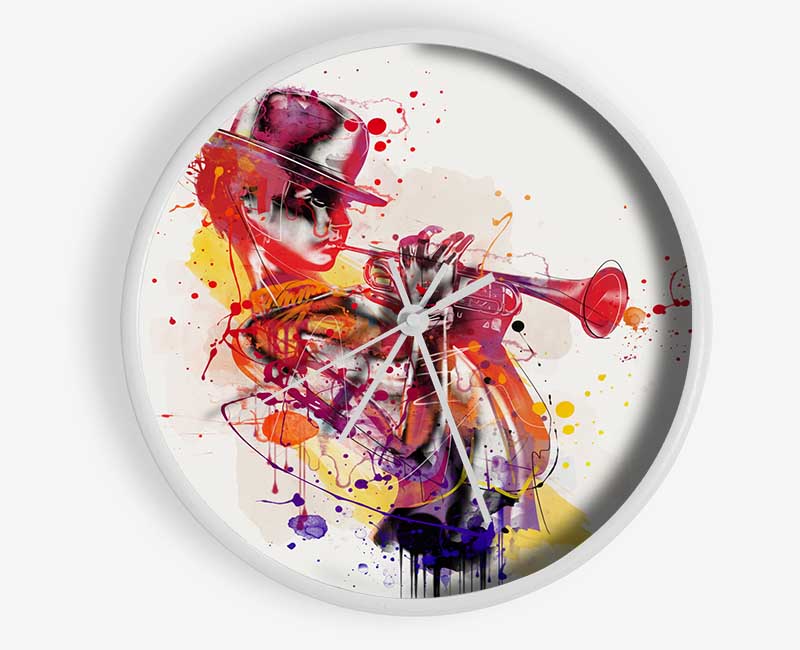 Playing The Horn Clock - Wallart-Direct UK