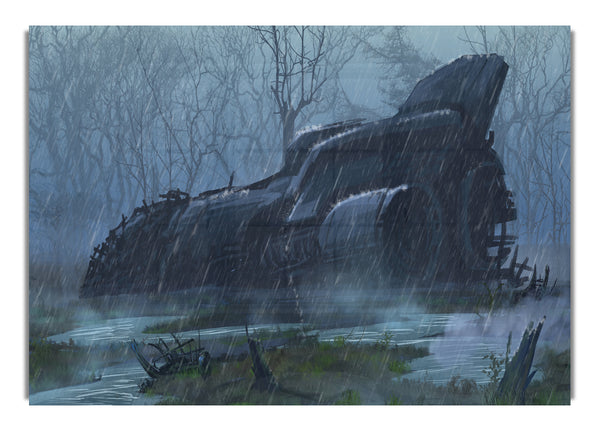 Raumschiff im Regen