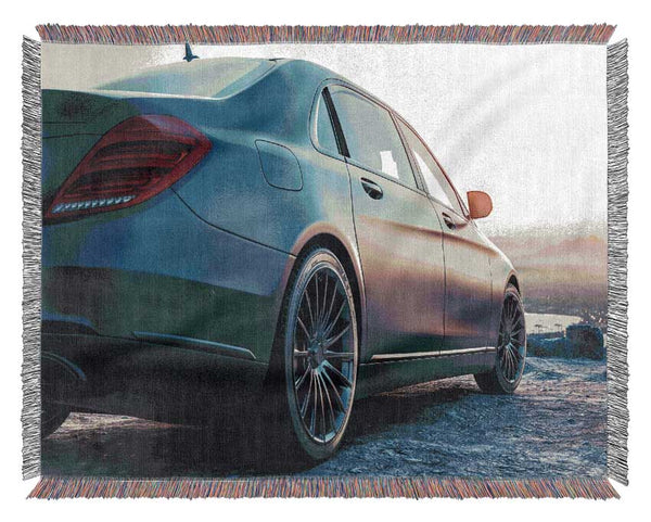 The Rear End Sports Car Woven Blanket