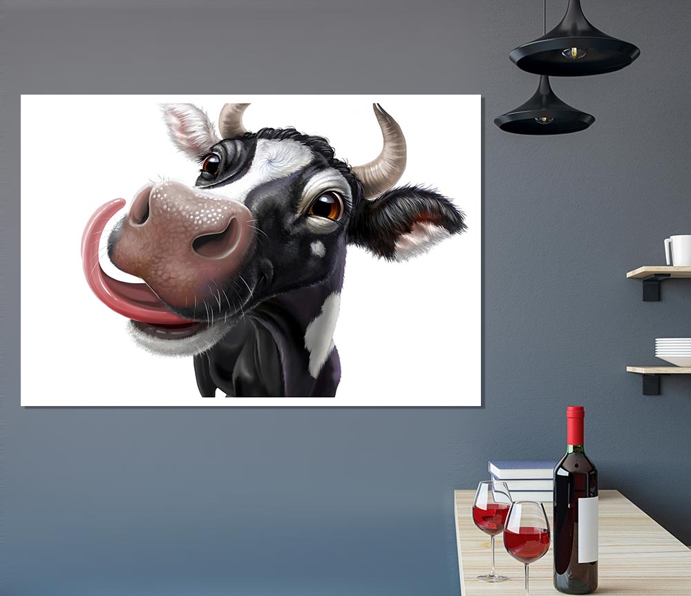 The Big Cow Lick Print Poster Wall Art