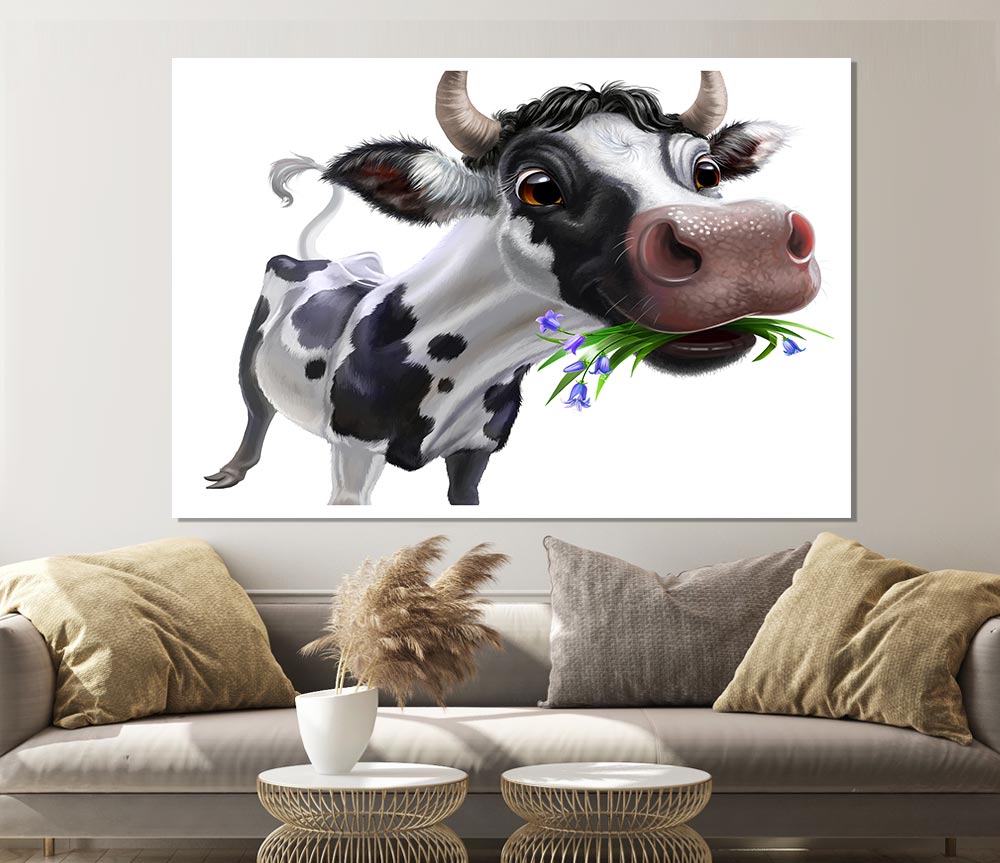 The Big Cow Munch Print Poster Wall Art