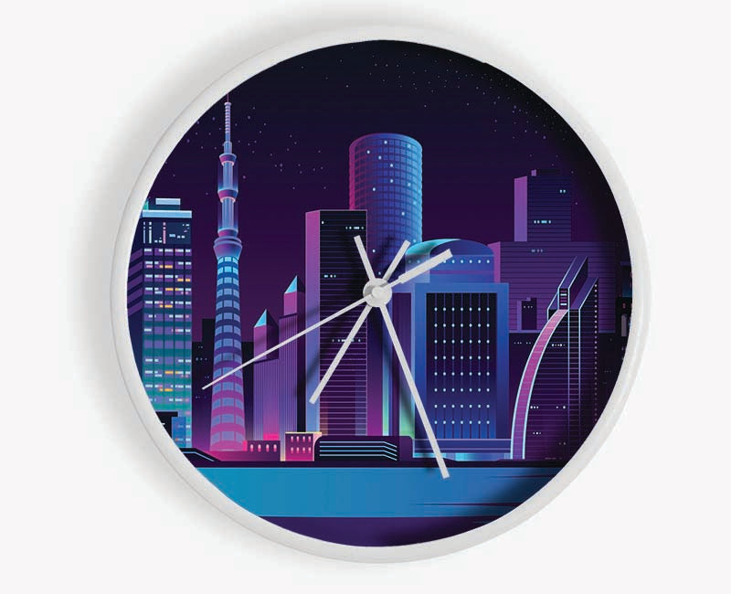 The Futuristic City Clock - Wallart-Direct UK