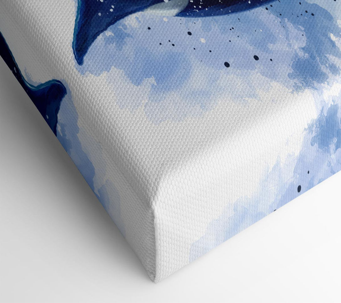  A Canvas Print of Orca Mother And Baby Canvas Art