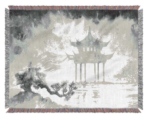 Japanese Architecture Woven Blanket