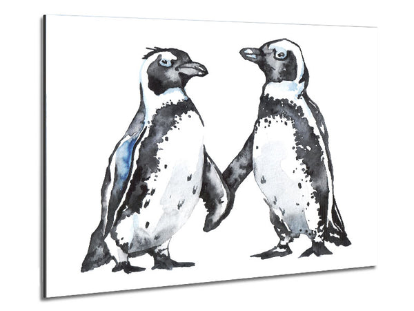 Two Penguins Shaking