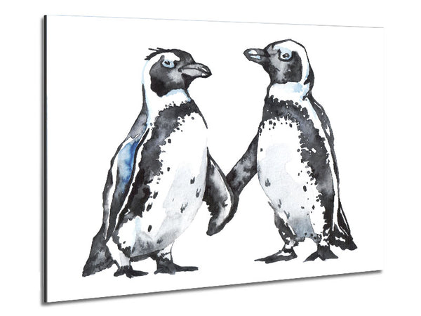 Zwei Pinguine zittern