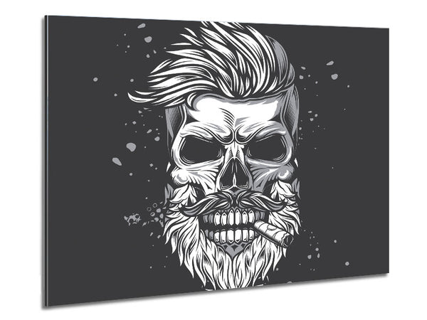 Zigarre rauchender Totenkopf