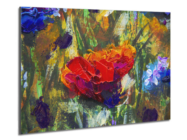 Rote Blume abstrakte Farben