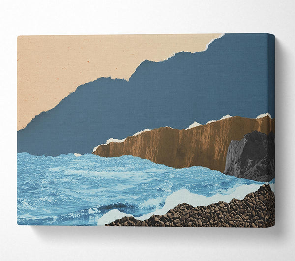  A Canvas Print of Cut Out Mountain Ocean Canvas Wall Art