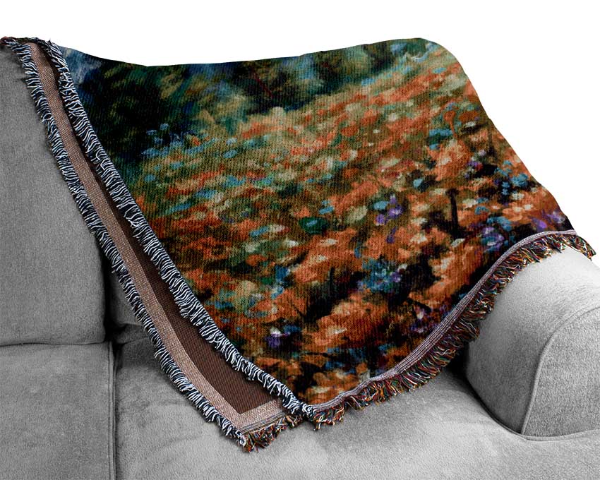 The Curve In The Landscape Woven Blanket