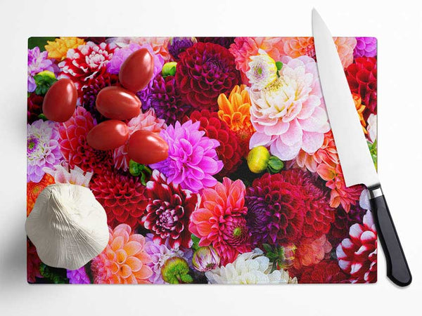 Huge Flower Explosion Glass Chopping Board