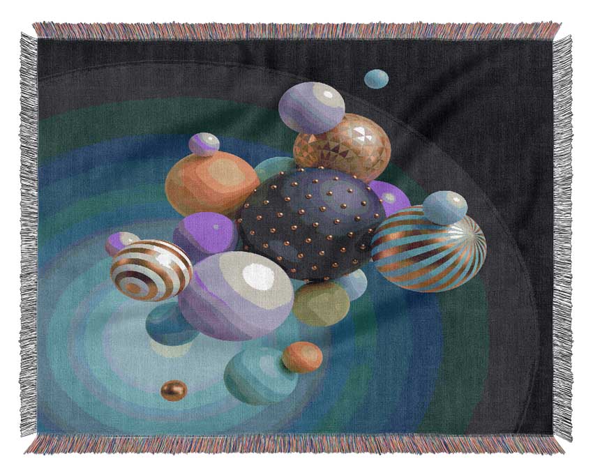 Spheres Of Three Dimensional Abstract Woven Blanket