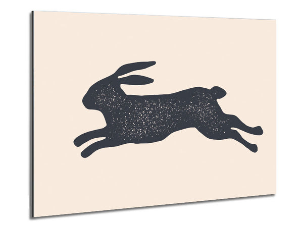 The Bouncing Hare Metal Print