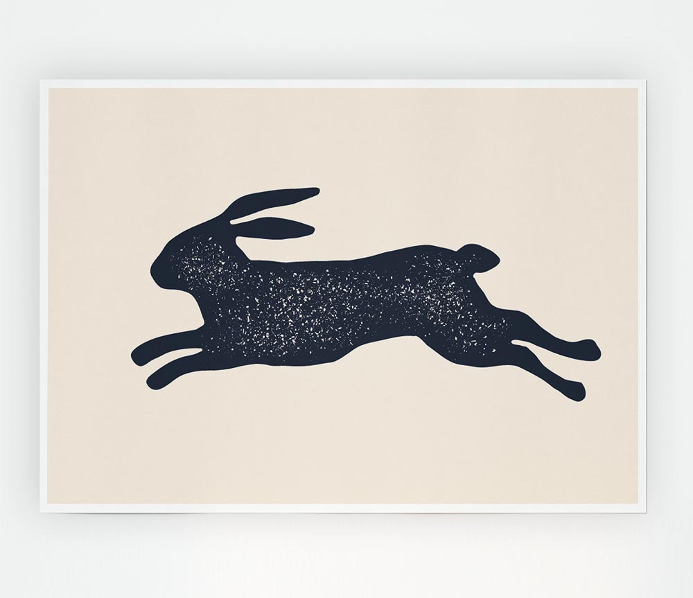 The Bouncing Hare Print Poster Wall Art