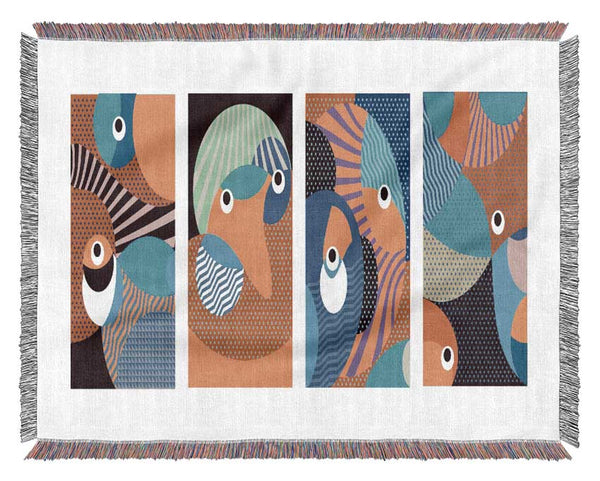 Random Eye Shapes Woven Blanket