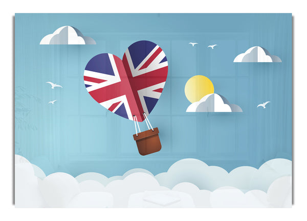 Heißluftballon mit Union Jack