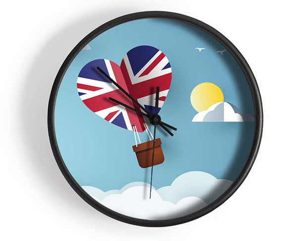 Union Jack Hot Air Balloon Clock - Wallart-Direct UK