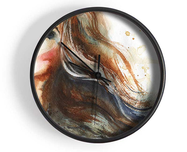 Woman Of Watercolour Beauty Clock - Wallart-Direct UK