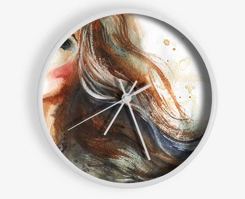 Woman Of Watercolour Beauty Clock - Wallart-Direct UK