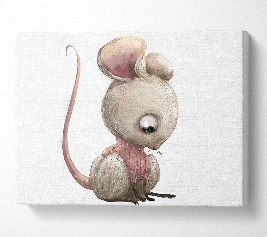 Picture of The Little Mouse Crouching Canvas Print Wall Art