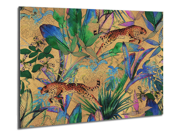 Stunning Leopard Leap Metal Print