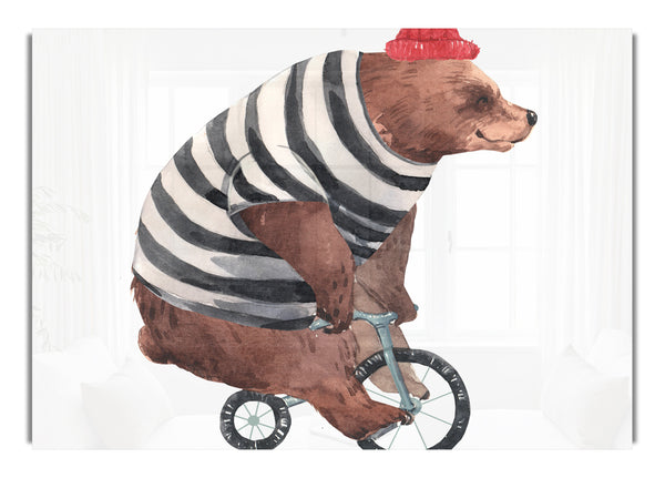 Bär auf einem Fahrrad