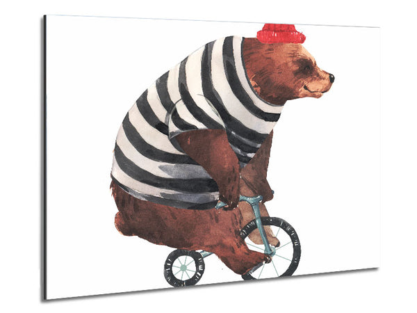 Bär auf einem Fahrrad