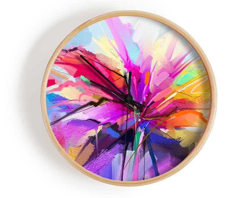 Fractal Flower Clock - Wallart-Direct UK