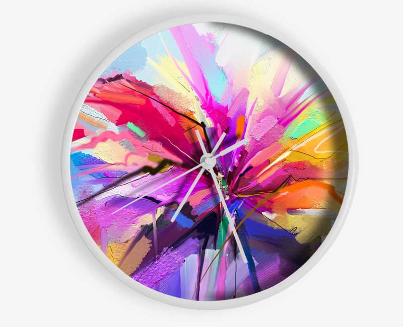 Fractal Flower Clock - Wallart-Direct UK