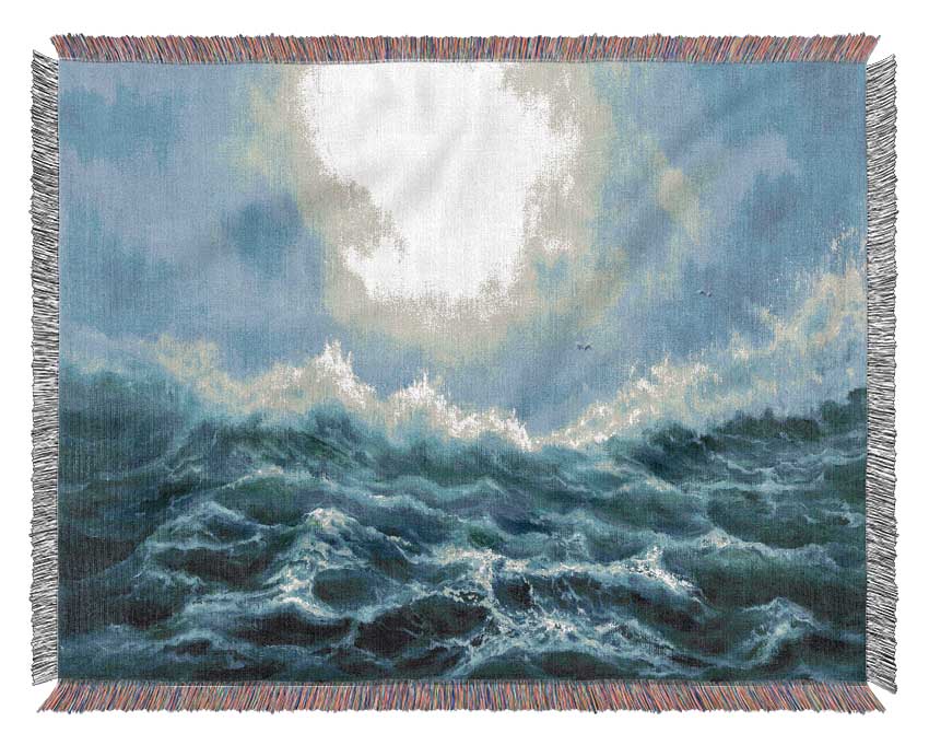 Turquoise Ocean Wonder Woven Blanket
