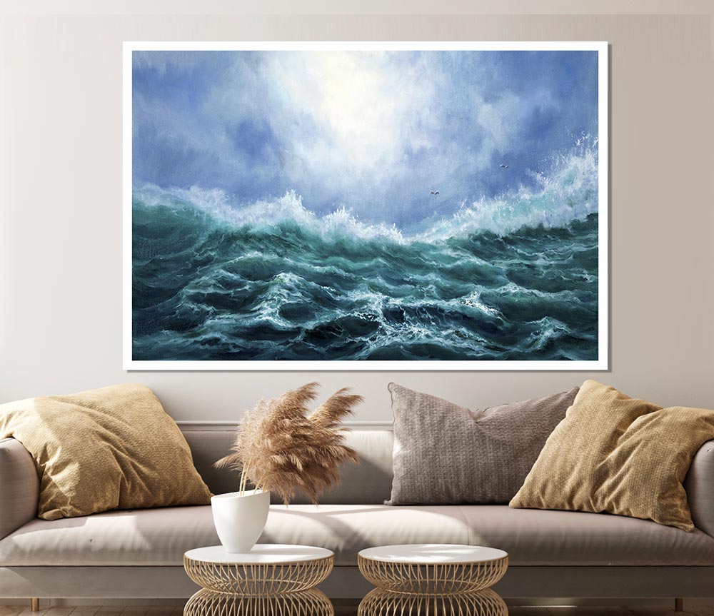 Turquoise Ocean Wonder Print Poster Wall Art