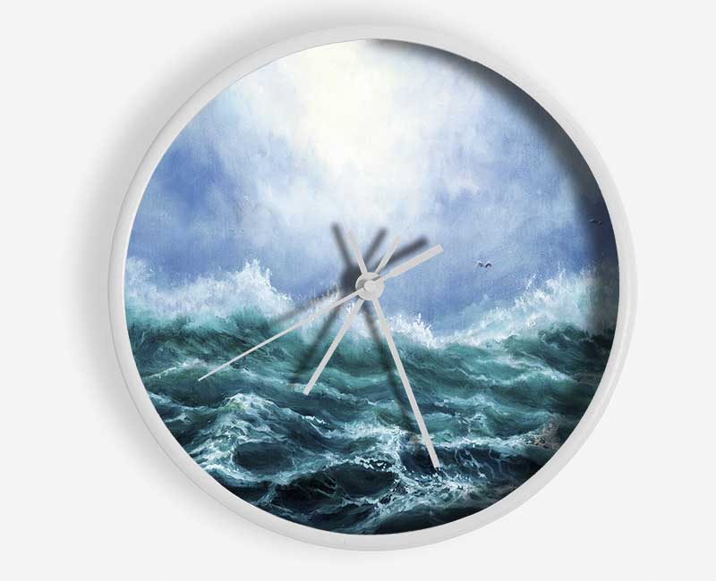 Turquoise Ocean Wonder Clock - Wallart-Direct UK