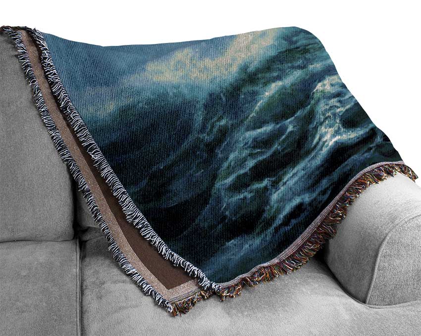 Turquoise Ocean Wonder Woven Blanket