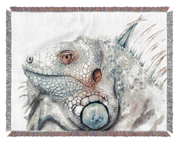 Iguana Stare Woven Blanket