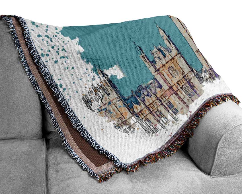 London Big Ben Splatter Woven Blanket