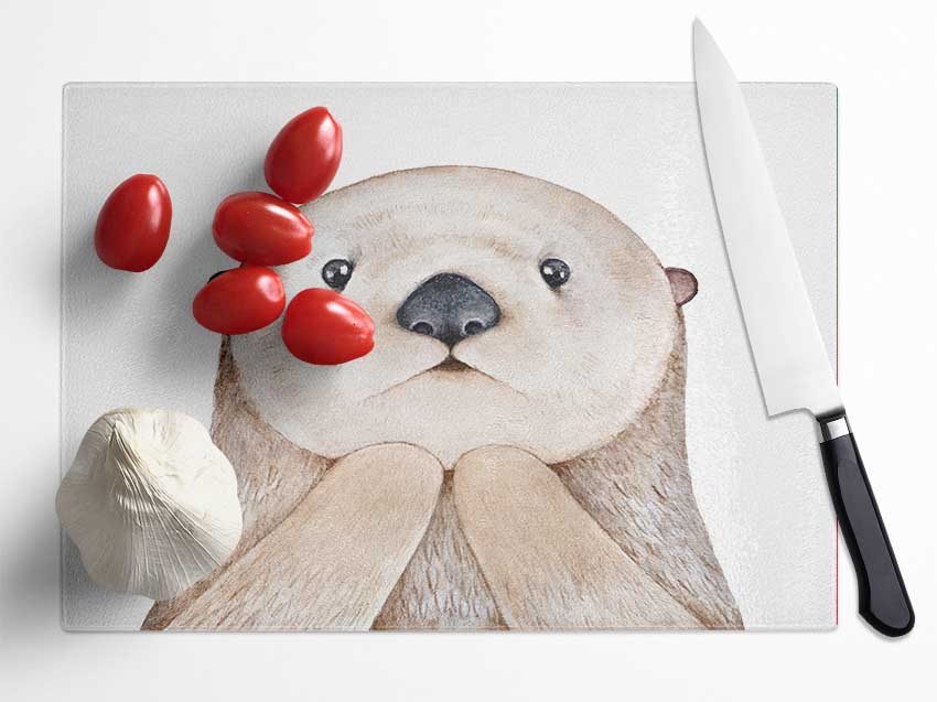 Otter Day What Glass Chopping Board