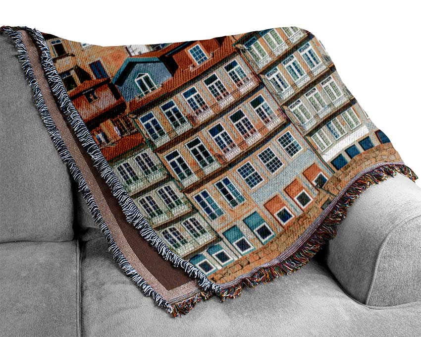 Apartments On The Coast Woven Blanket