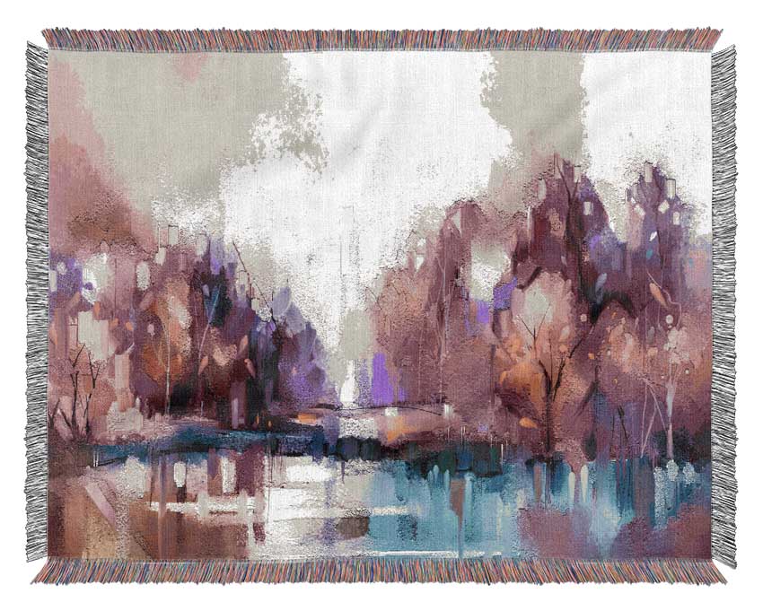 Wet Weather Lilac Forest Woven Blanket